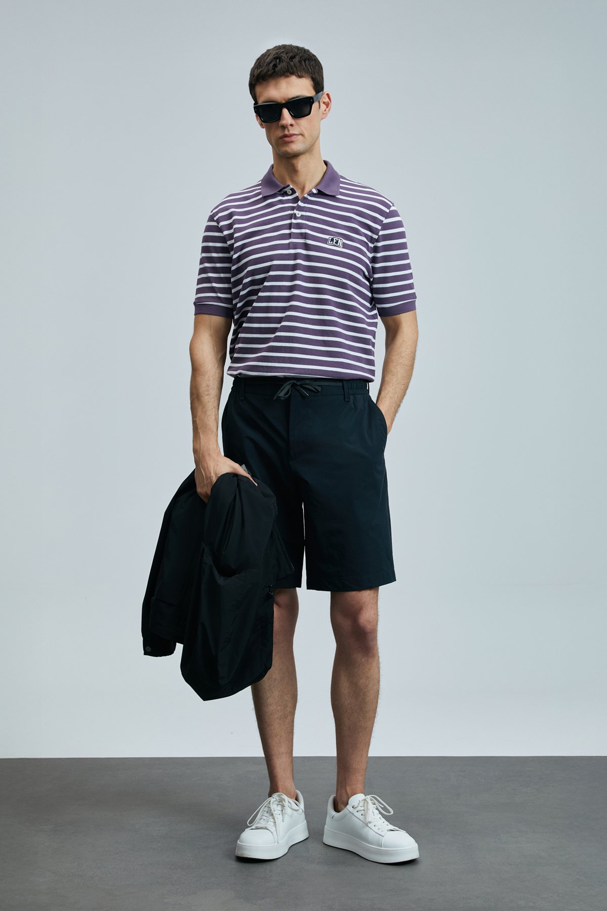 Jon Smart Erkek Polo Tişört Mürdüm - Lufian