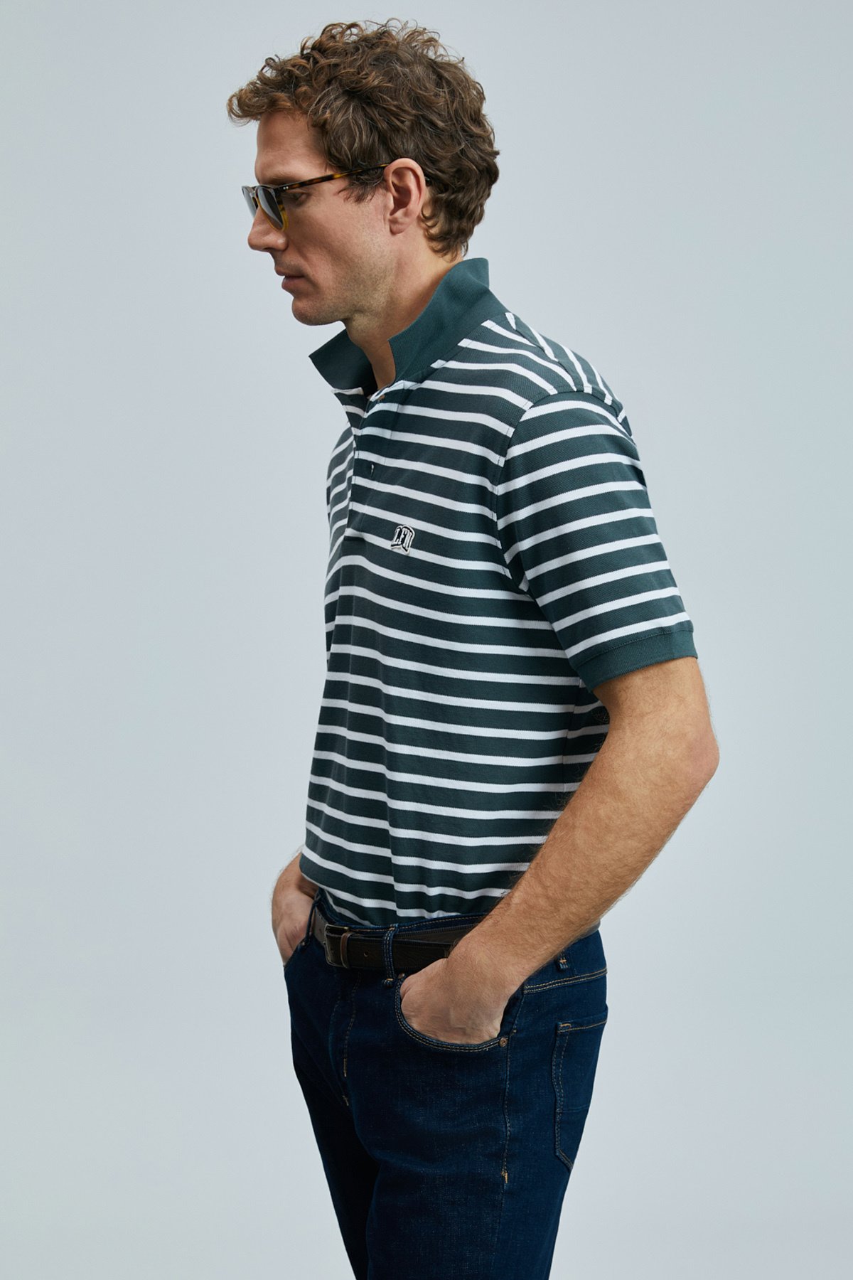 Jon Smart Erkek Polo Tişört Ördek Yeşili - Lufian (1)