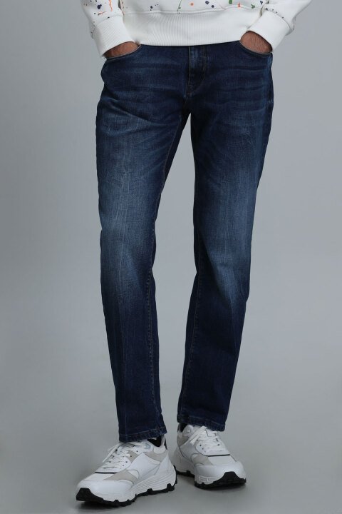 Jonı Smart Jean Erkek Pantolon Slim Fit Mavi - Lufian (1)