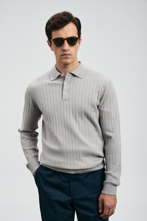 Josef Erkek Kazak Açık Gri - Lufian