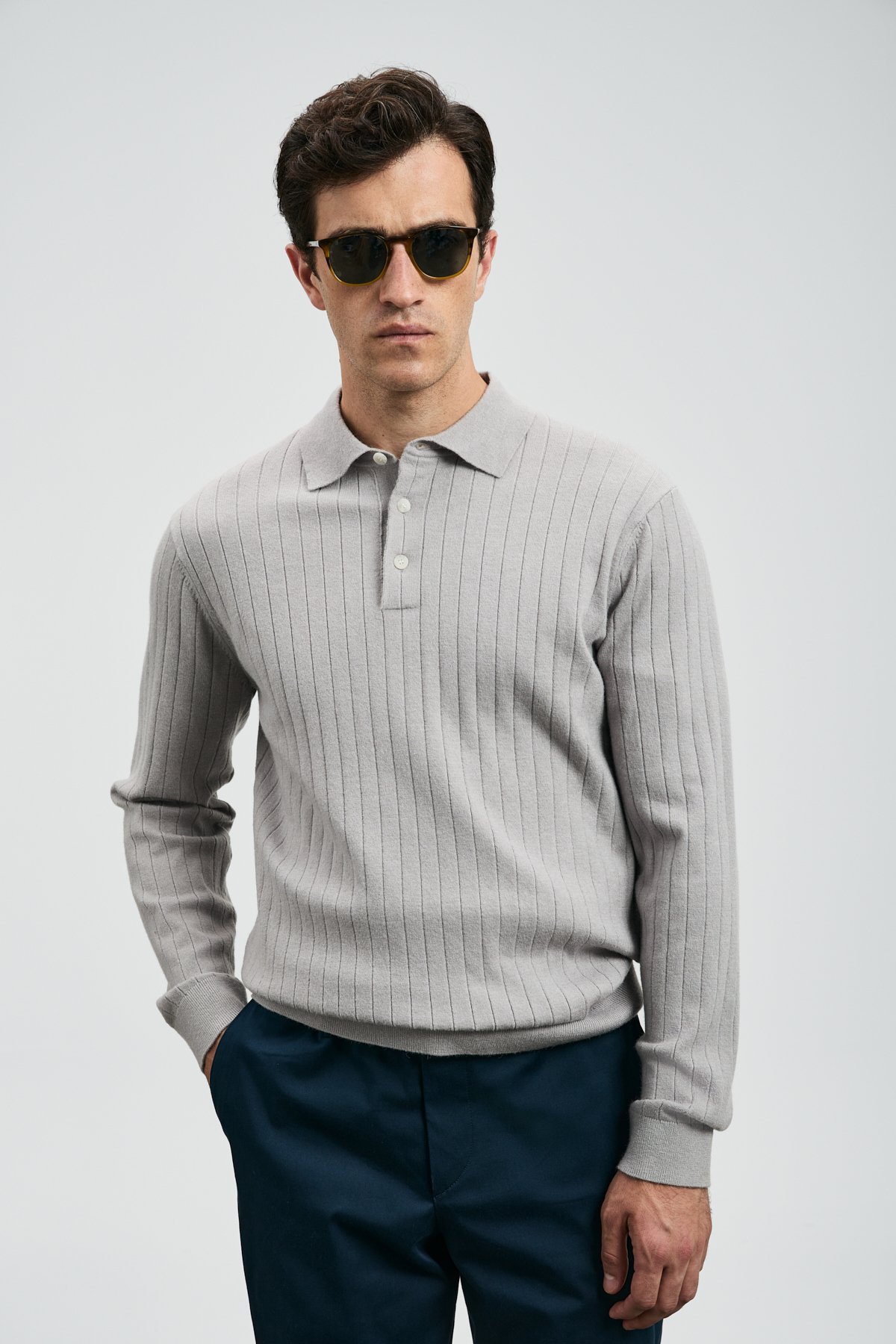 Josef Erkek Kazak Açık Gri - Lufian