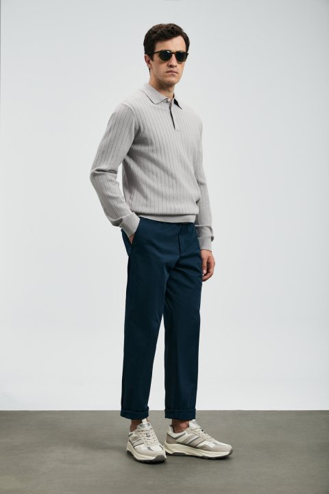 Josef Men's Sweater Light Gray - LUFIAN (1)