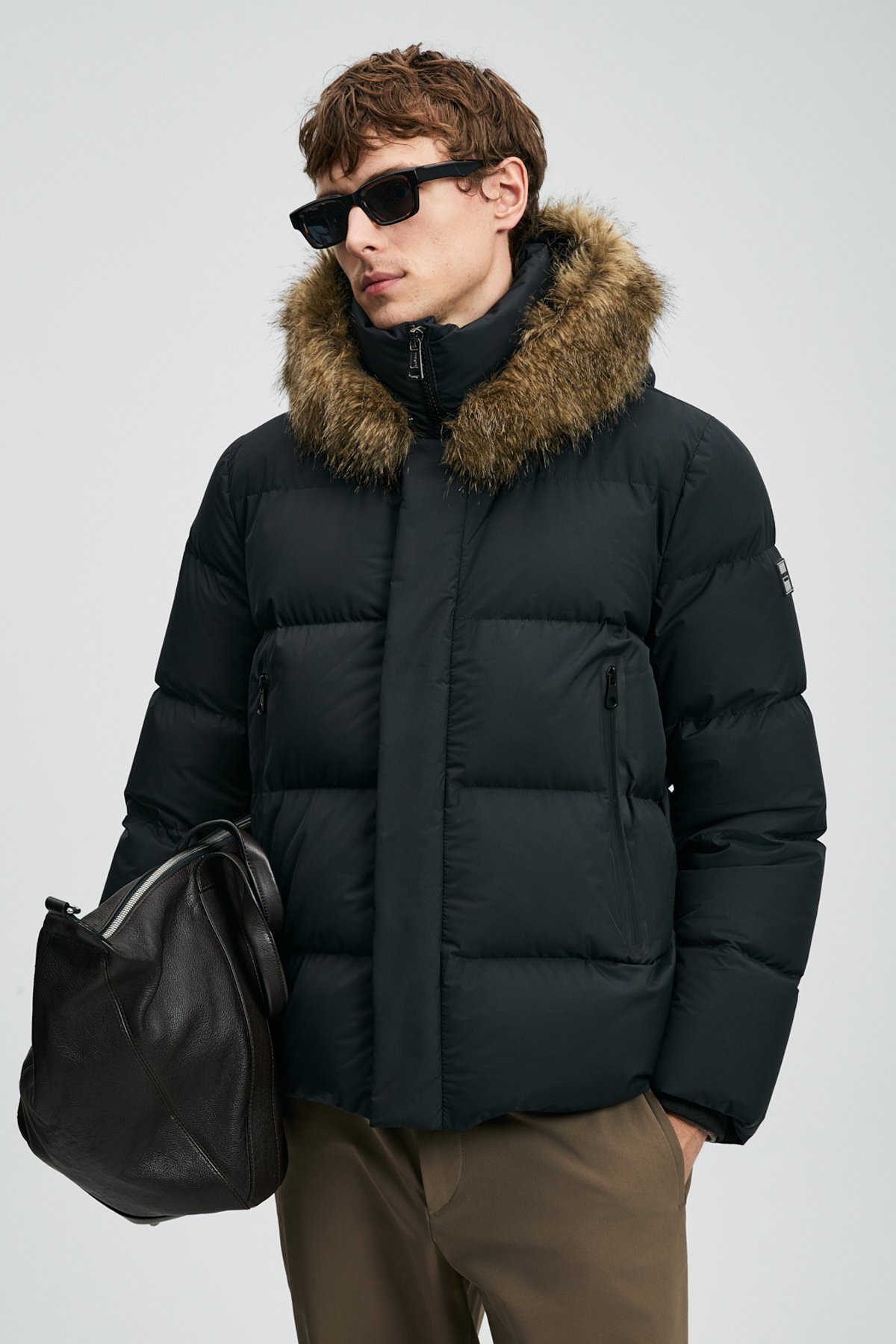 Josep Kaz Tüyü Erkek Mont Siyah - Lufian