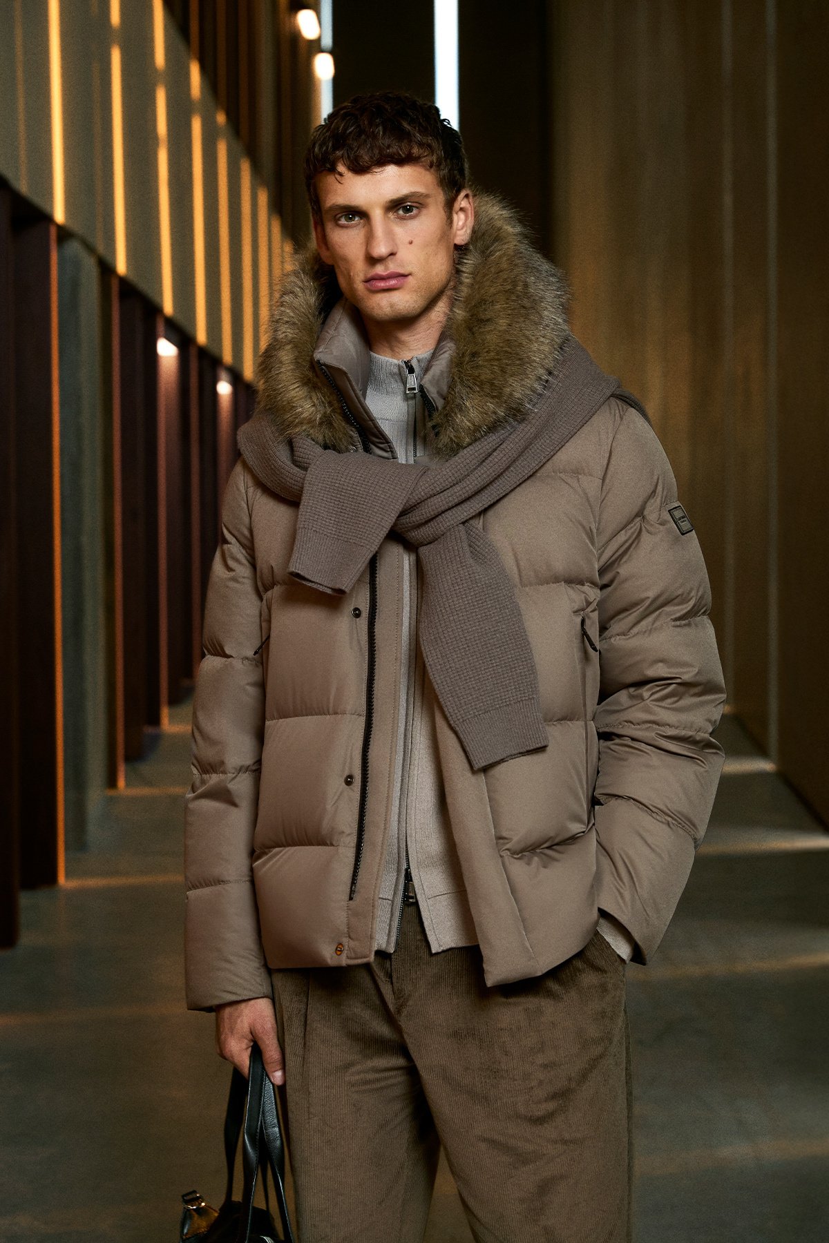 Josep Kaz Tüyü Erkek Mont Toprak - Lufian