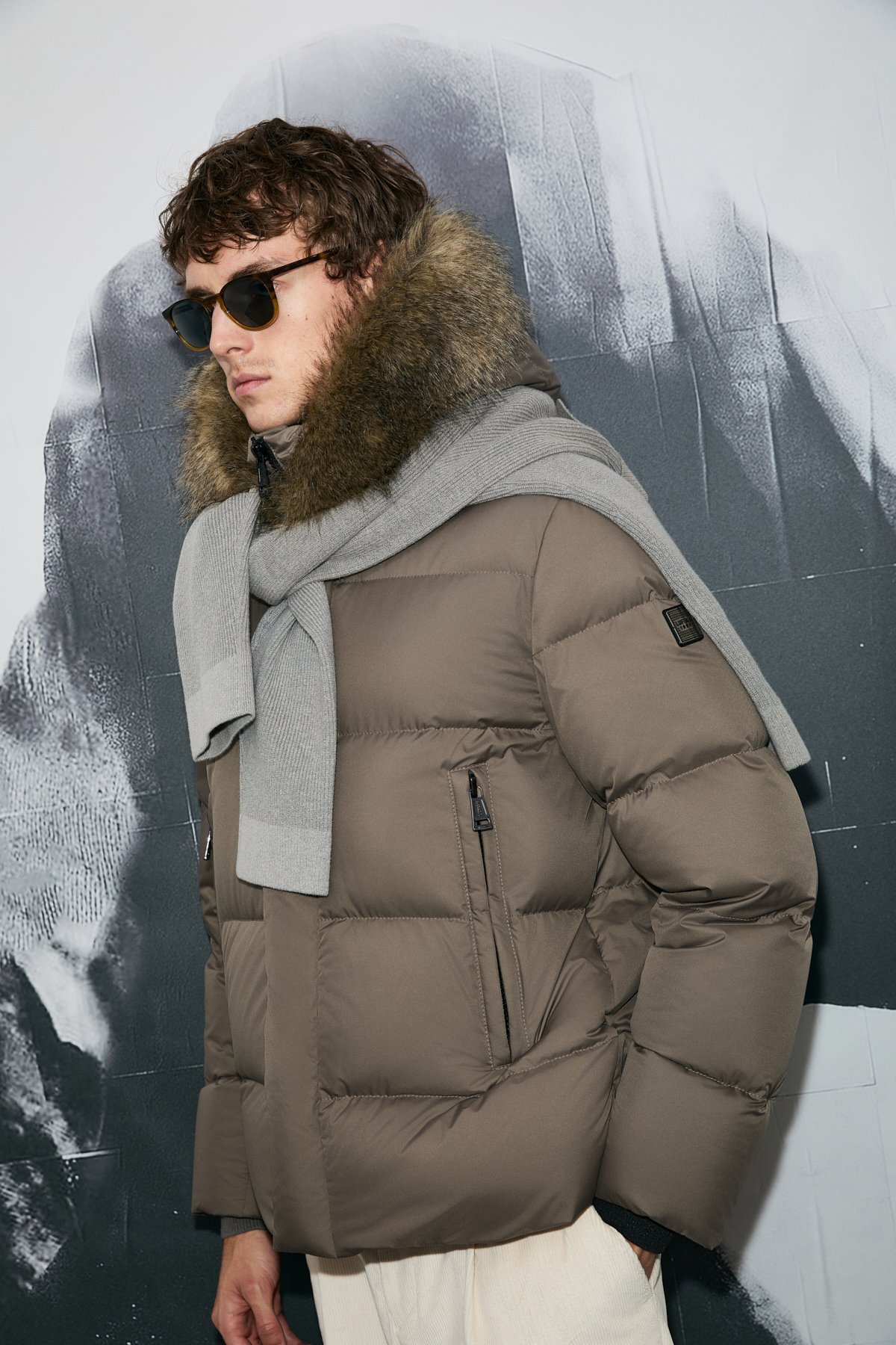 Josep Kaz Tüyü Erkek Mont Toprak - Lufian (1)