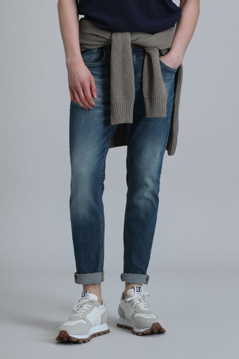 Joy Smart Jean Mens Pants Slım Fıt Blue - Lufian (1)