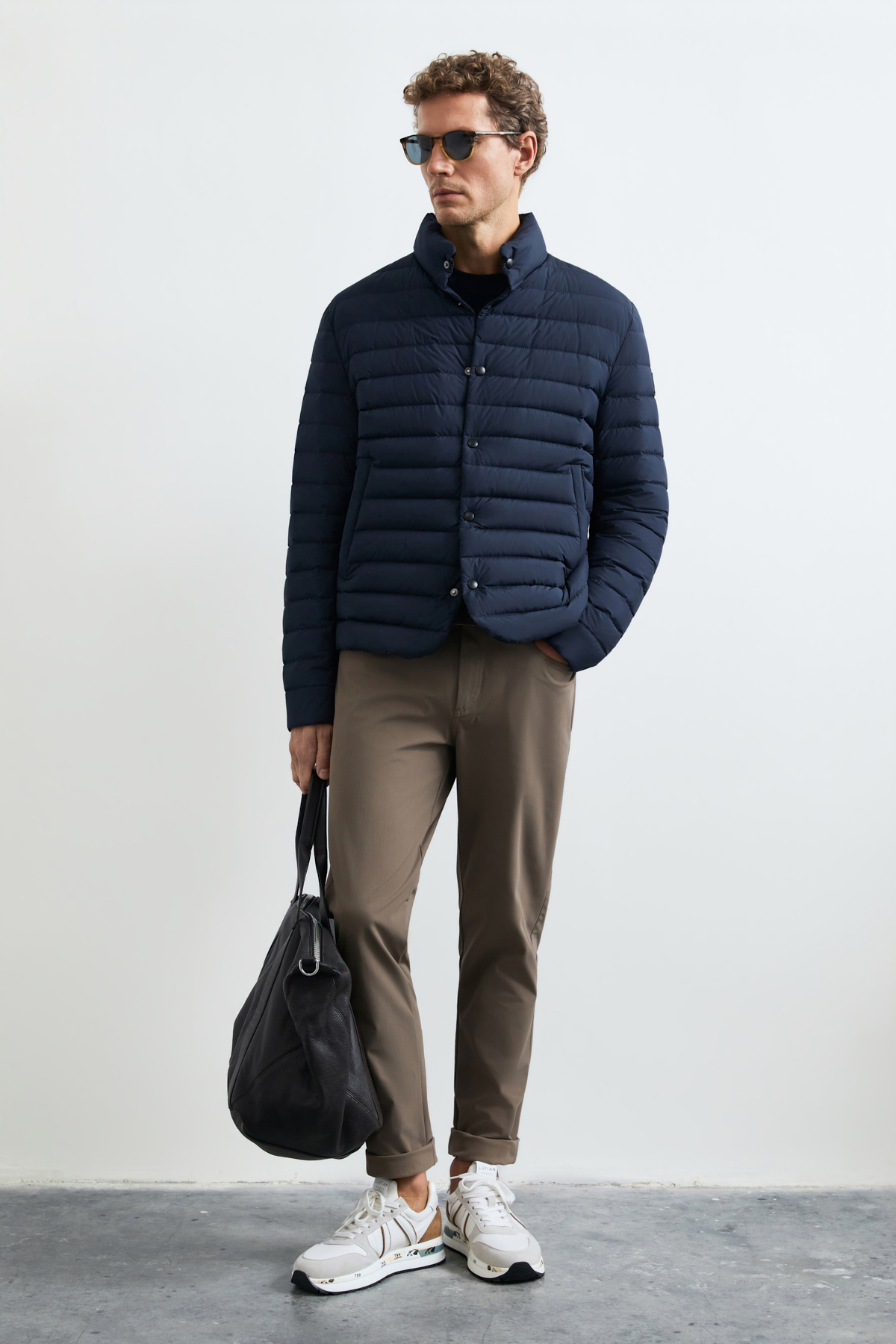 Goose Feather Male Coat Navy - LUFIAN (1)