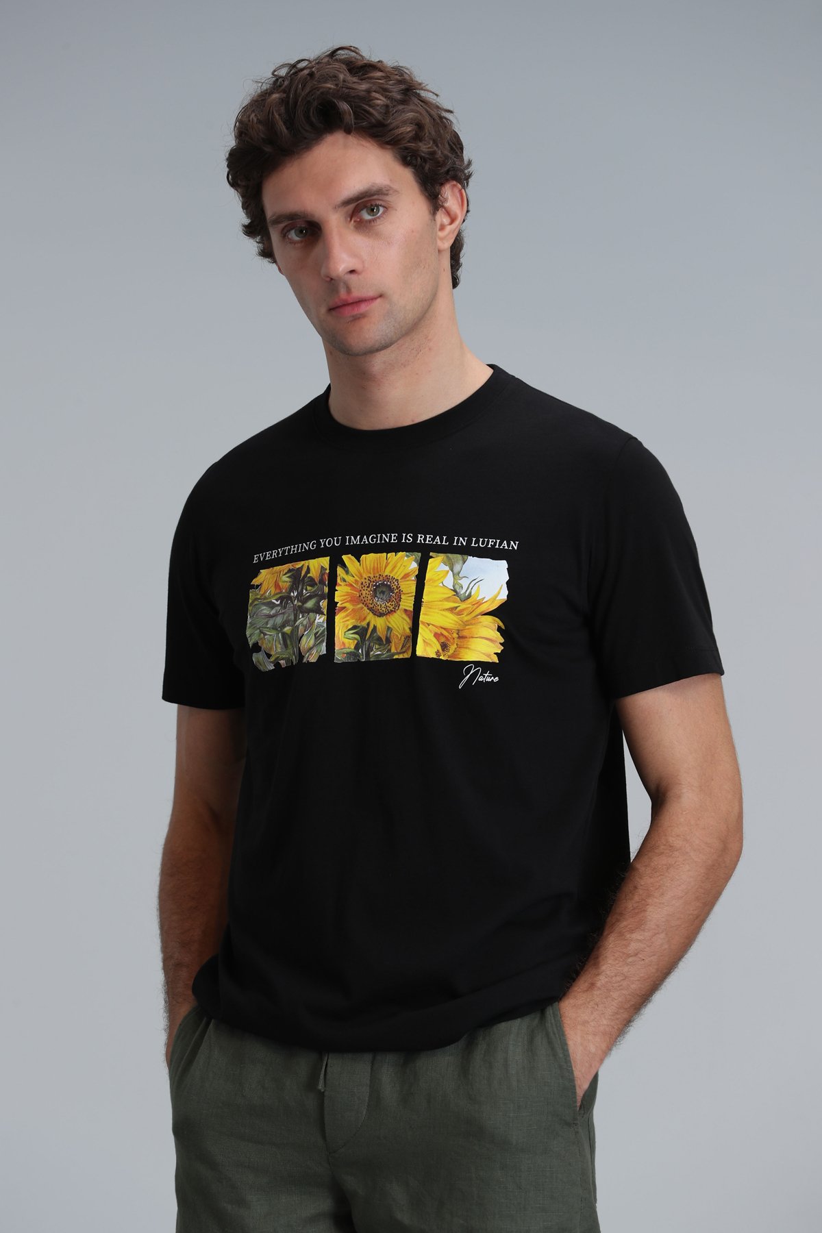 June Modern Grafik T- Shirt Siyah - Lufian