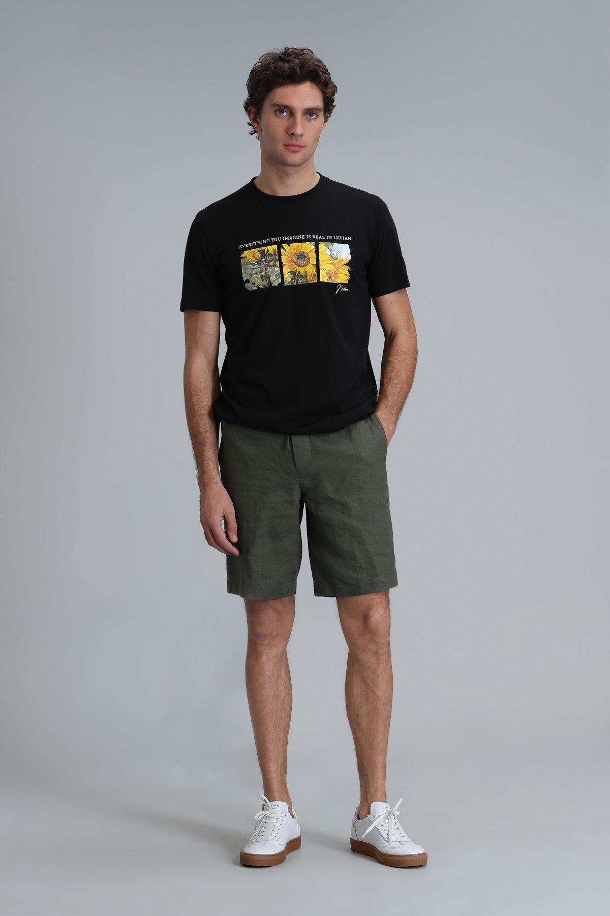 June Modern Grafik T- Shirt Siyah - Lufian (1)