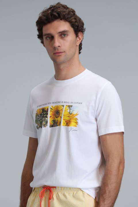 June Modern Graphic T-Shirt White - LUFIAN