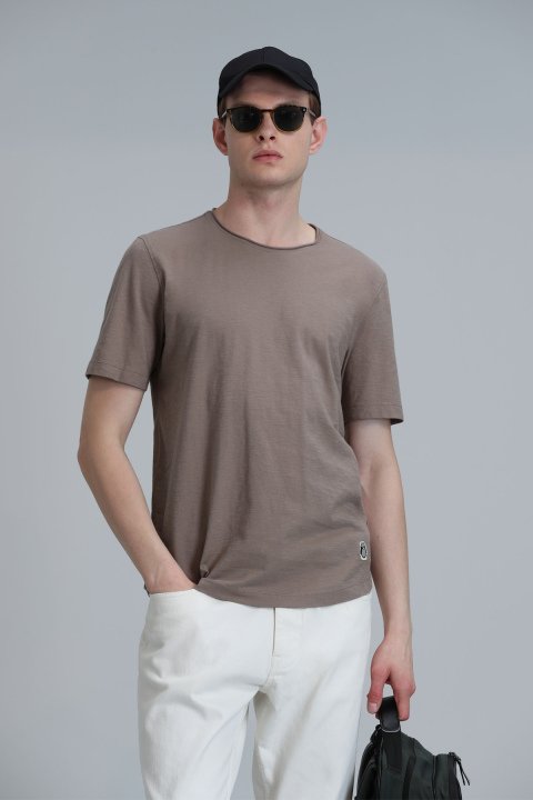 Junya Erkek Basic Tişört Deve Tüyü - Lufian