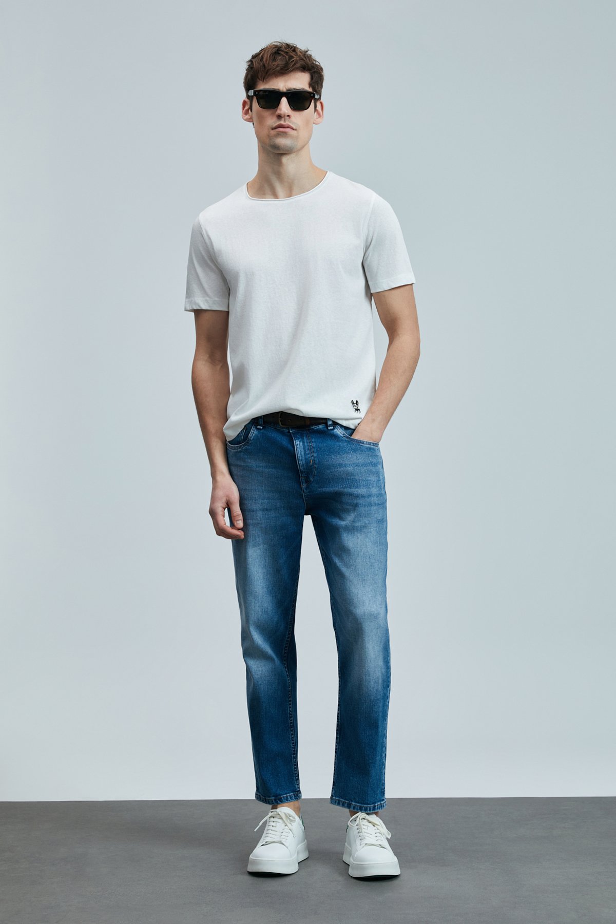 Junya Erkek Basic Tişört Kırık Beyaz - Lufian (1)