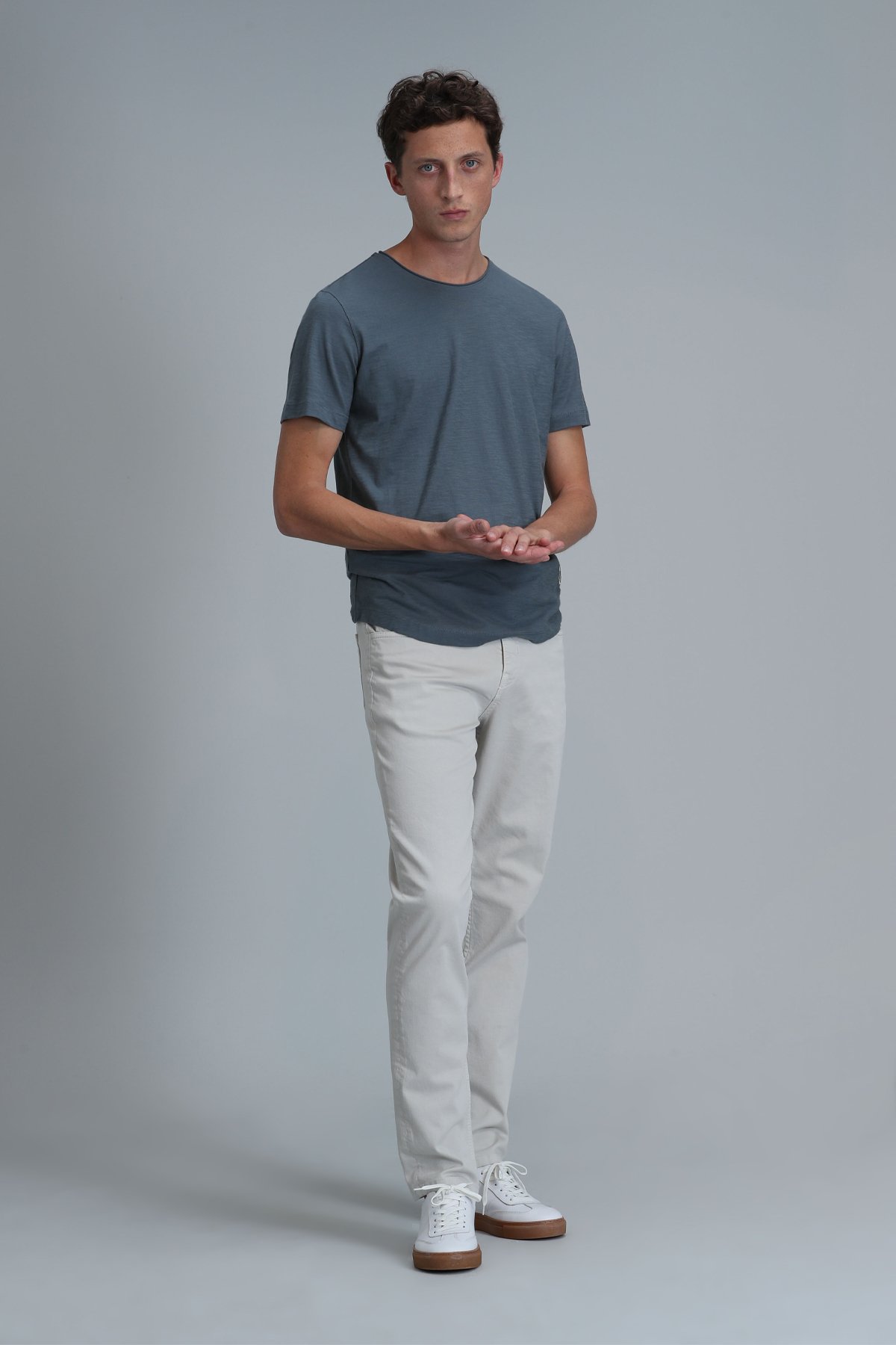 Junya Erkek Basic Tişört Nefti Yeşil - Lufian (1)