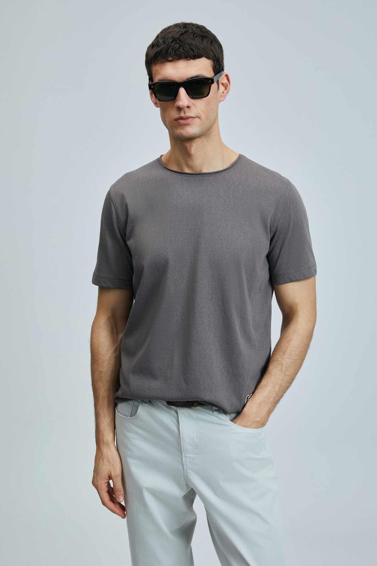 Junya Erkek Basic Tişört Vizon - Lufian