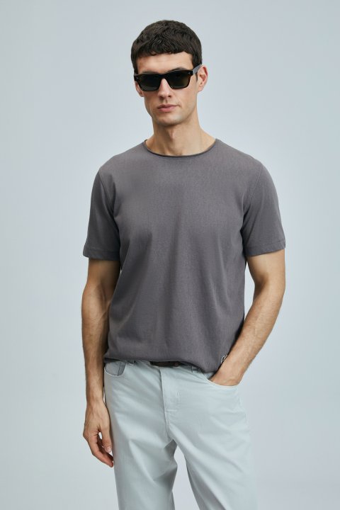 Junya Erkek Basic Tişört Vizon - Lufian