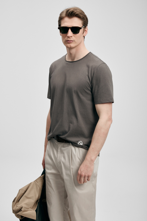 Junya Men's Basic T-Shirt Mink - Lufian (1)