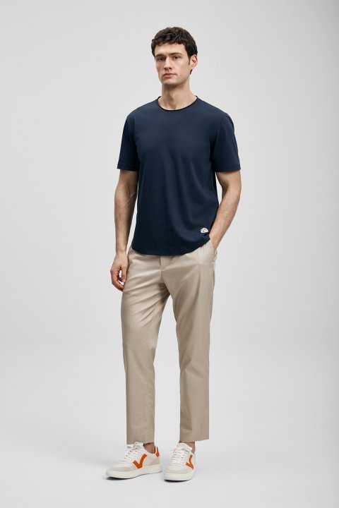 Junya Men's Basic T-Shirt Navy Blue - Lufian (1)