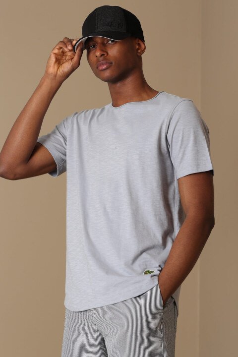 Junya Mens Basic T - Shirt Lıght Grey - Lufian