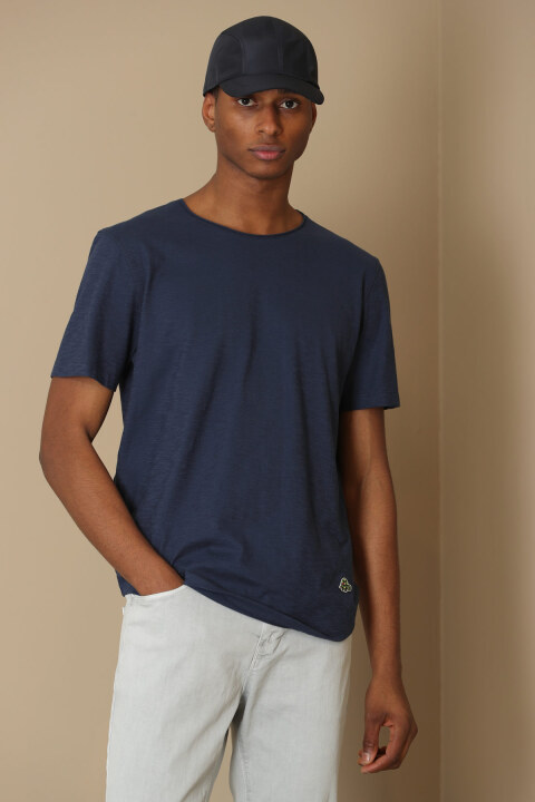 Junya Mens Basic T - Shirt Navy - Lufian