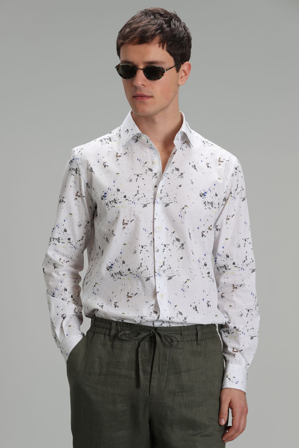 Kamon Erkek Smart Gömlek Comfort Fit Yeşil - Lufian