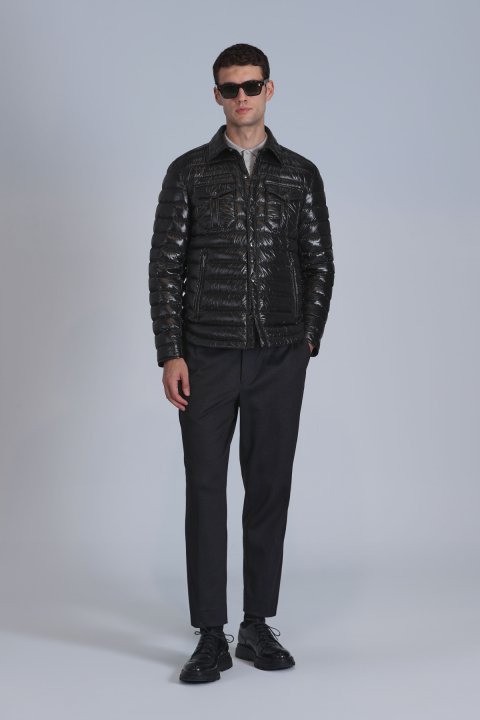 Kane Goose Feather Male Coat Black - Lufian