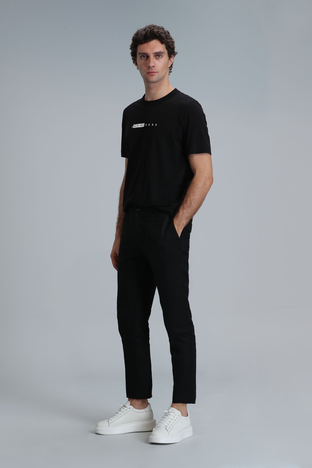 Kane Modern Grafik T- Shirt Siyah - Lufian (1)