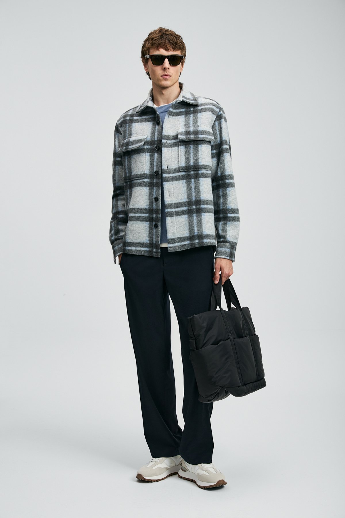 Karl Men's Basic Shirt Regular Fit Gray - LUFIAN (1)