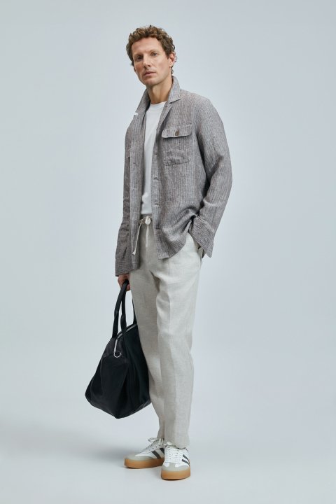 Karl Smart Erkek Chino Pantolon Slim Fit Bej - Lufian (1)