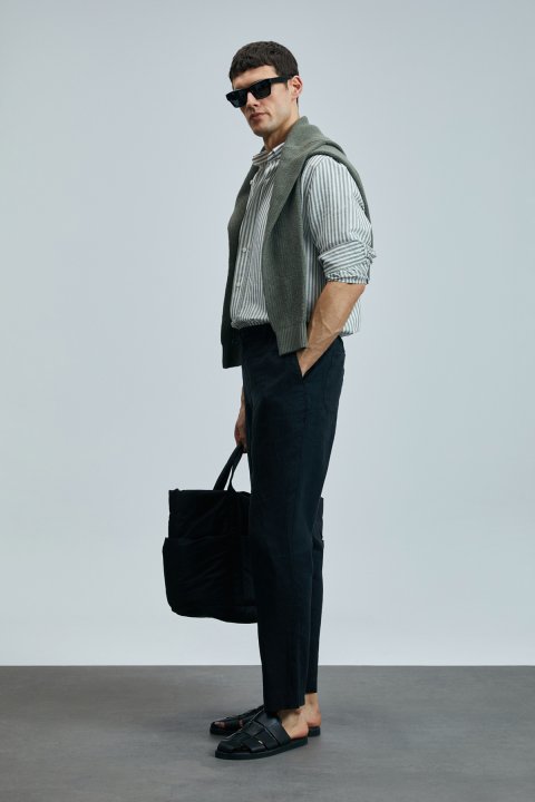 Karl Smart Erkek Chino Pantolon Slim Fit Siyah - Lufian