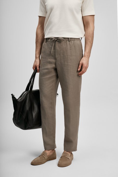 Karl Smart Erkek Chino Pantolon Slim Fit Toprak - LUFIAN