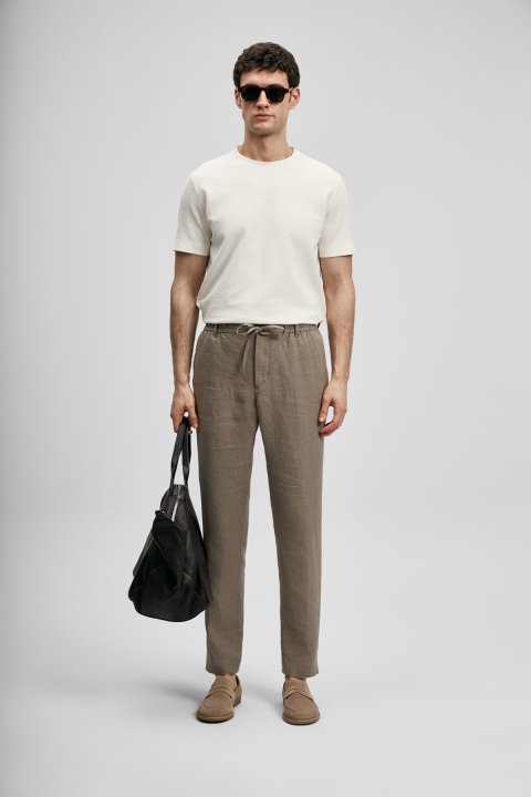 Karl Smart Men's Chino Pants Slim Fit Earth - LUFIAN