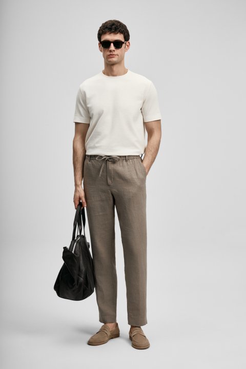 Karl Smart Men's Chino Pants Slim Fit Earth - LUFIAN (1)