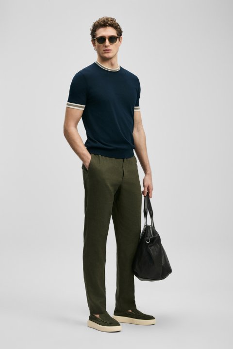 Karl Smart Men's Chino Pants Slim Fit Green - Lufian