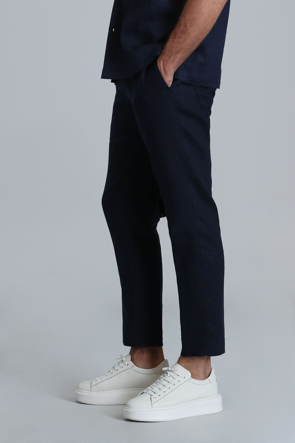 Karl Spor Erkek Chino Pantolon Slim Fit Lacivert - Lufian (1)