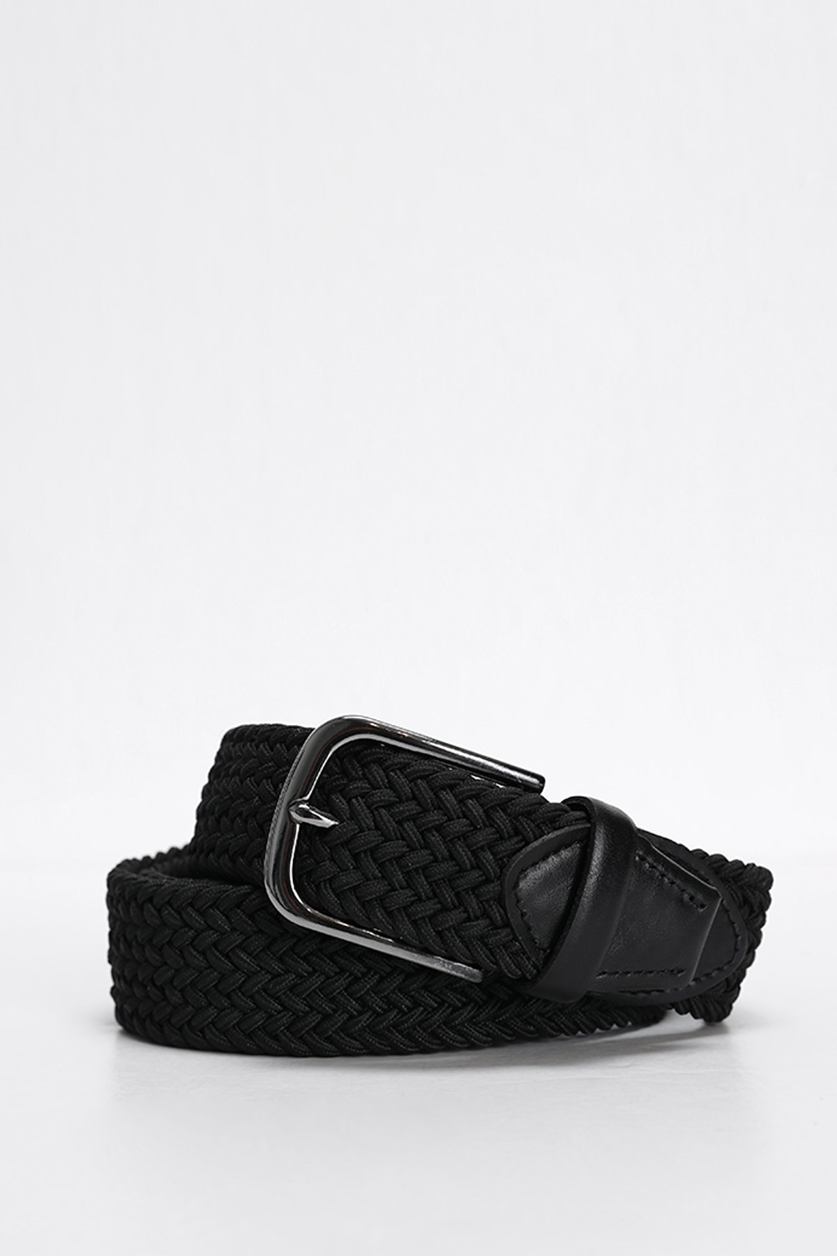 Karman Men's Knitted Belt Black - LUFIAN