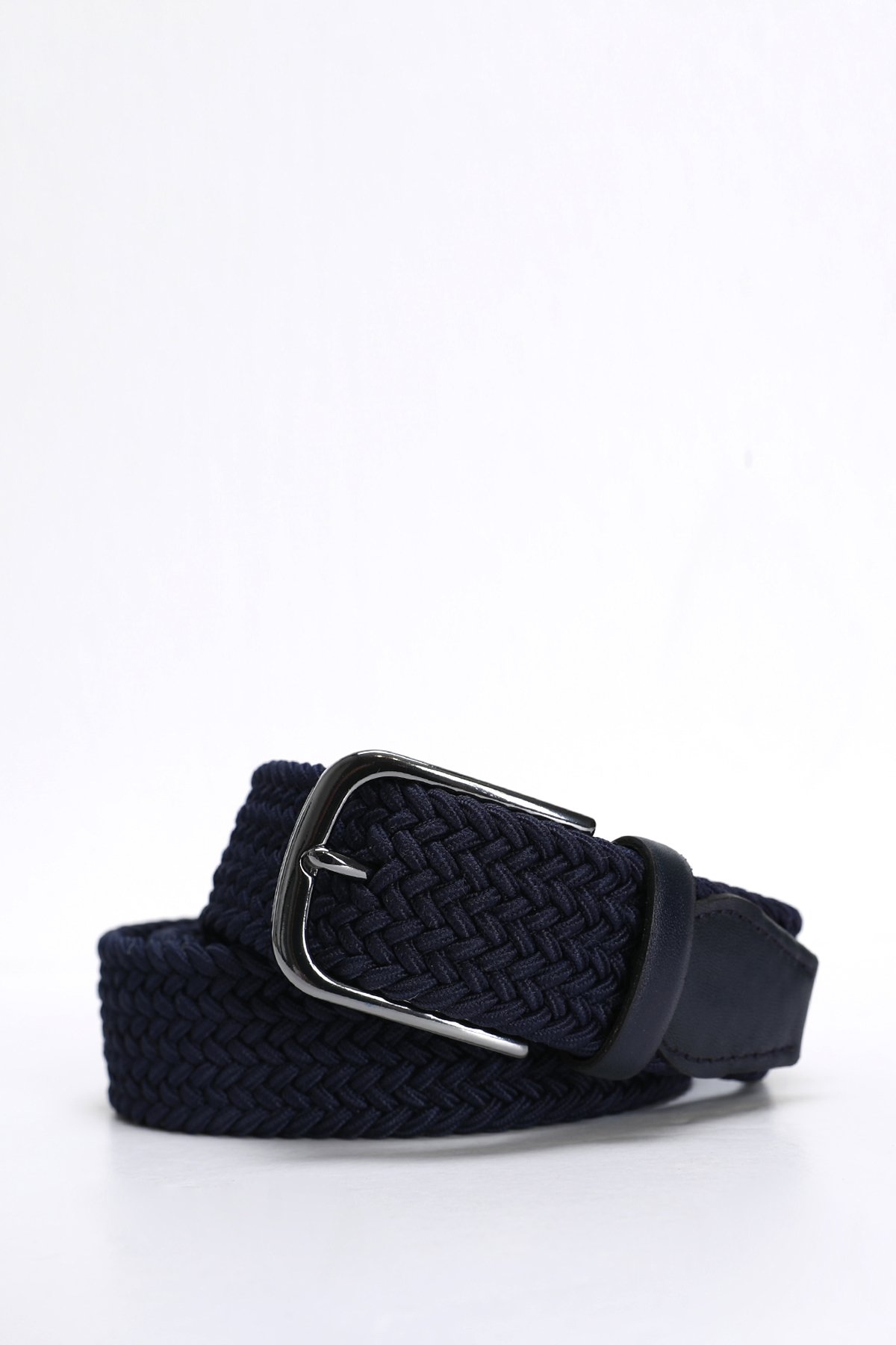 Karman Men's Knitted Belt Navy Blue - LUFIAN