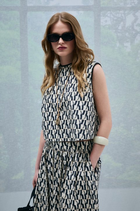 Karmına Kadın Bluz Bej - Lufian