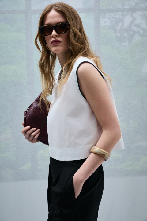 Karmına Kadın Bluz Kırık Beyaz - Lufian (1)