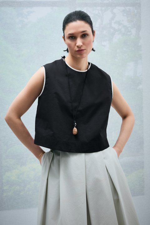 Karmına Kadın Bluz Siyah - Lufian (1)