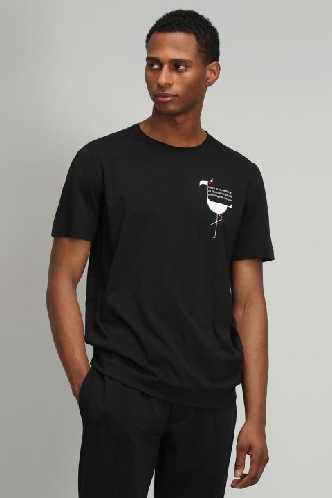 Kartago Men's Graph Basic T - Shirt Black - Lufian