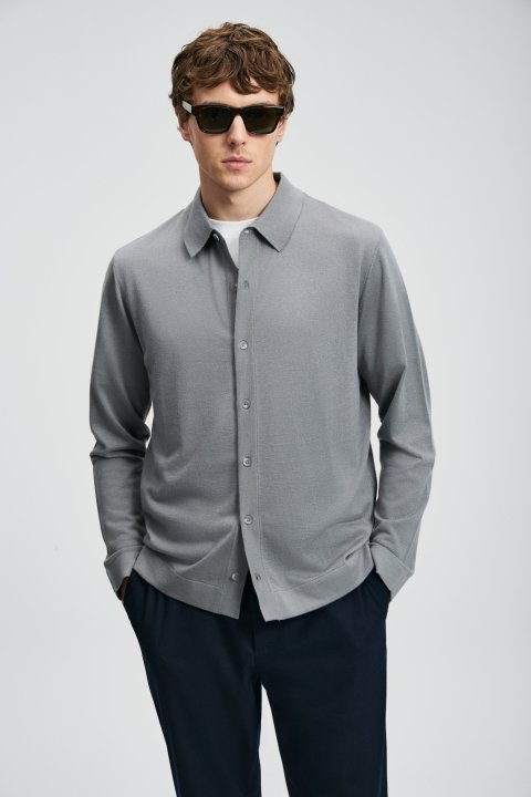 Kenny Erkek Kazak Gri - Lufian