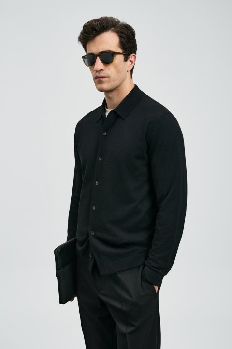 Kenny Erkek Kazak Siyah - Lufian