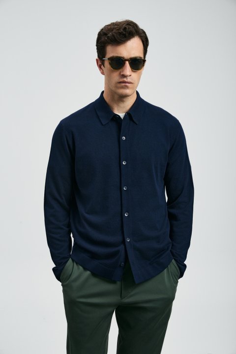 Kenny Men's Sweater Navy Blue - LUFIAN (1)