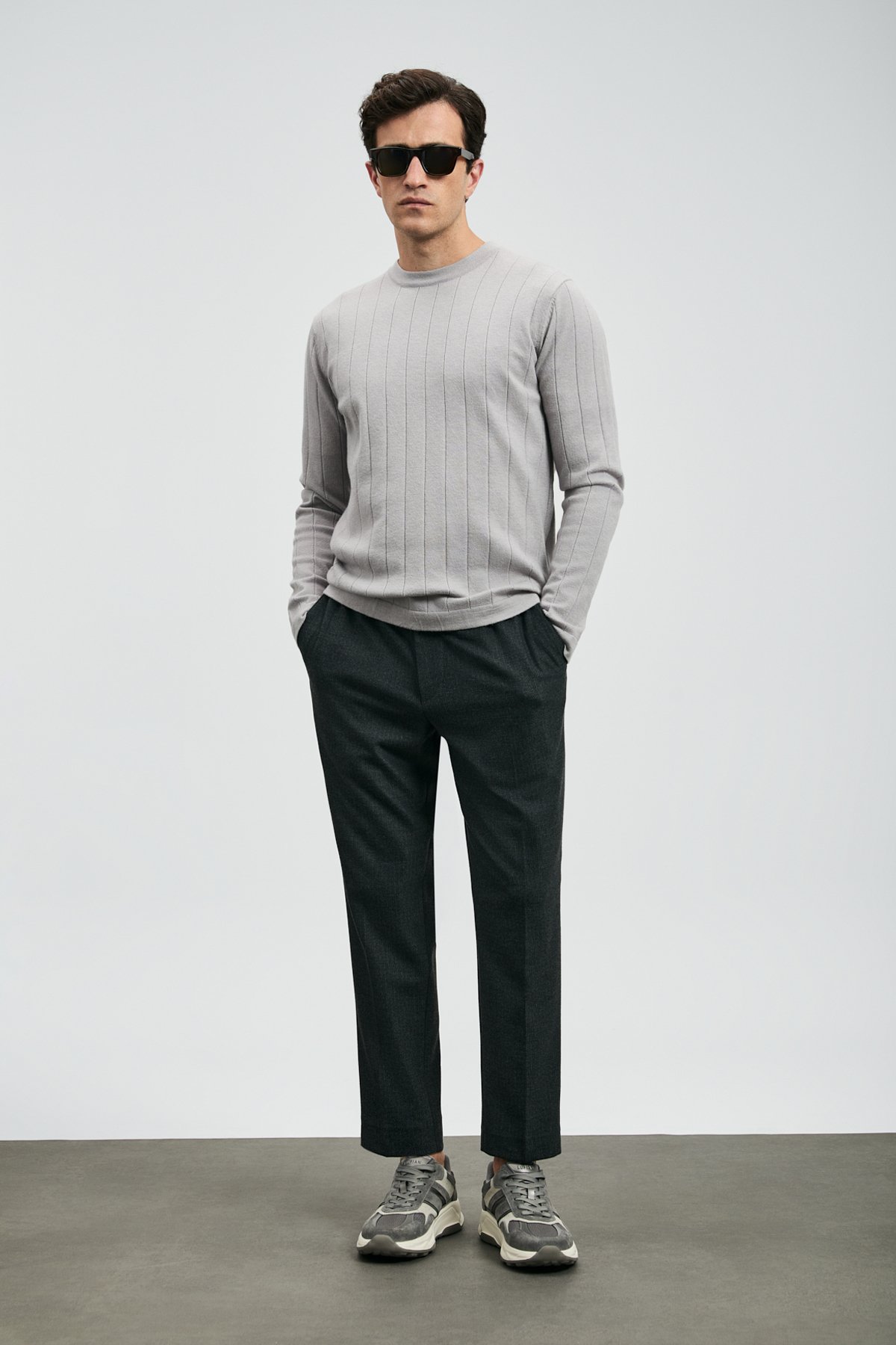 Kent Erkek Kazak Açık Gri - Lufian (1)