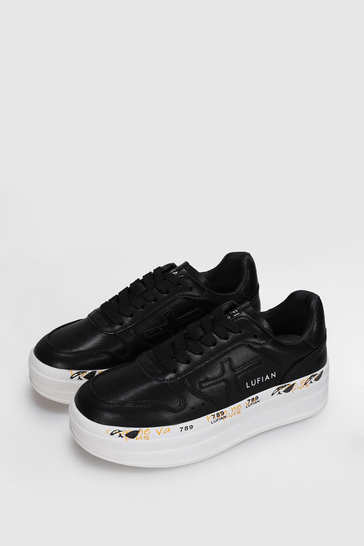 Women's Sneaker Shoes Black - Lufian