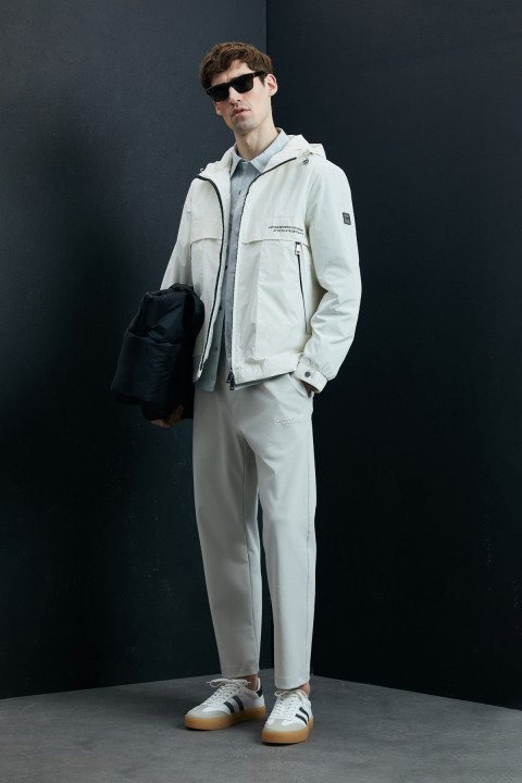 Kıng Erkek Mont Kırık Beyaz - Lufian (1)