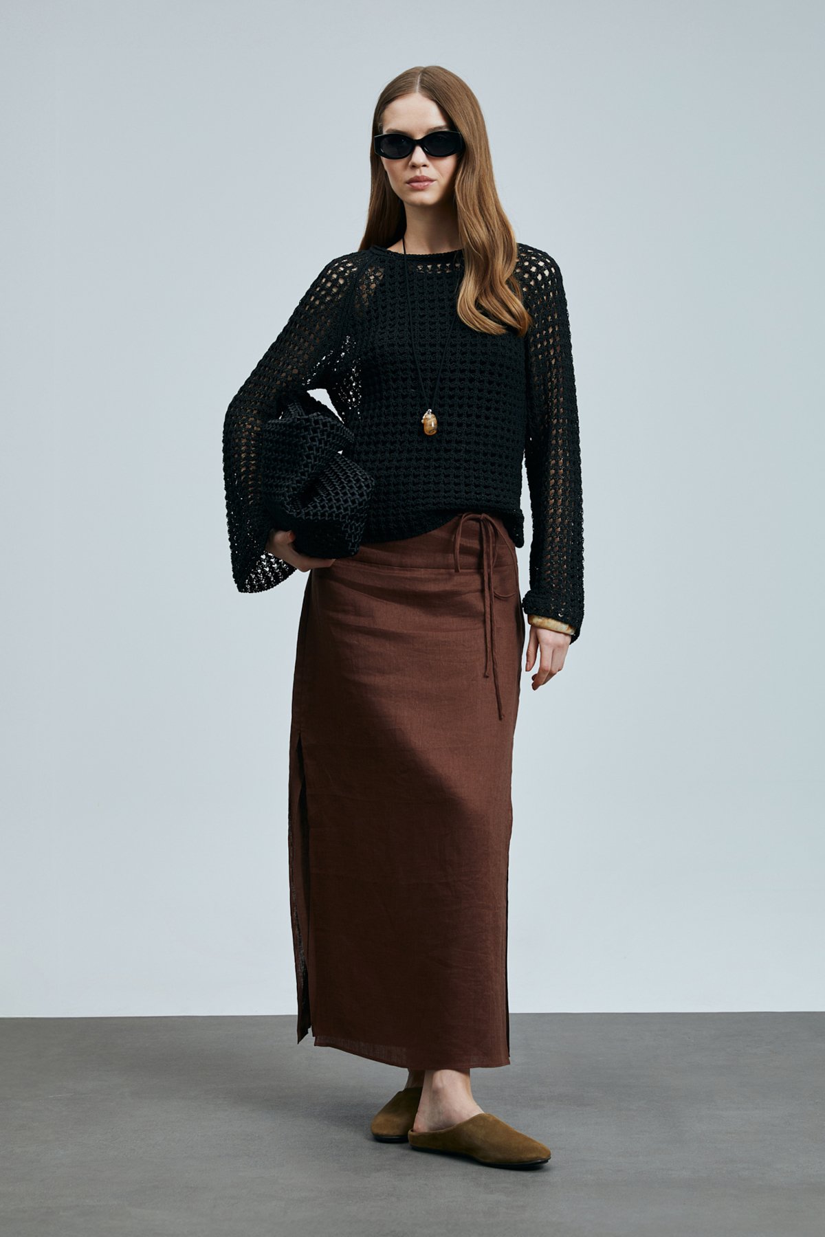 Kırke Kadın Pamuklu Kazak Siyah - Lufian (1)