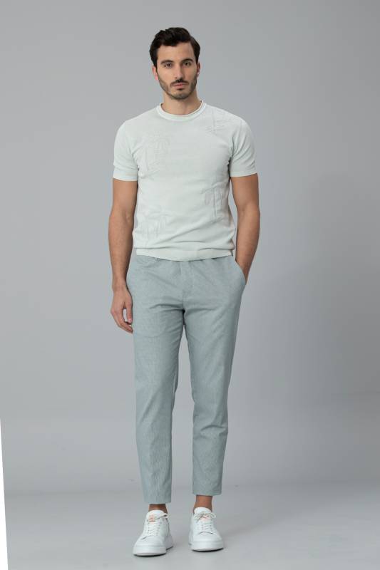 Klosi Spor Erkek Chino Pantolon Tailored Fit Yeşil - 1