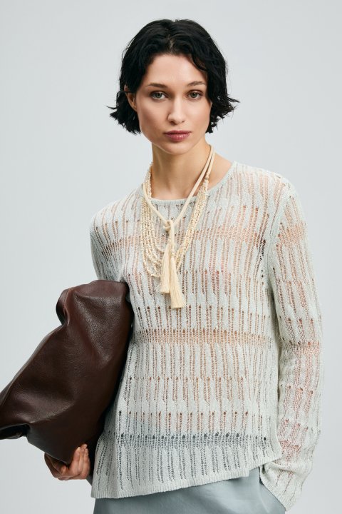 Lace Women's Sweater Cream - Lufian (1)