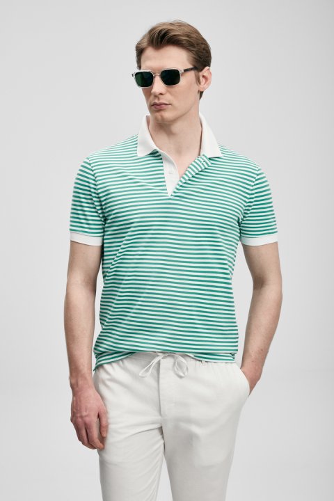 Landon Smart Men's Polo T-Shirt Green - Lufian